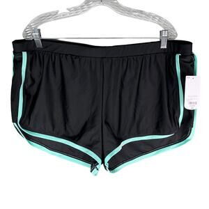 Xersion Womens Swim Shorts XXL Aqua Sea Vibrant Vacation Lined New